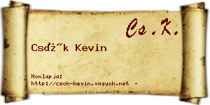Csók Kevin névjegykártya